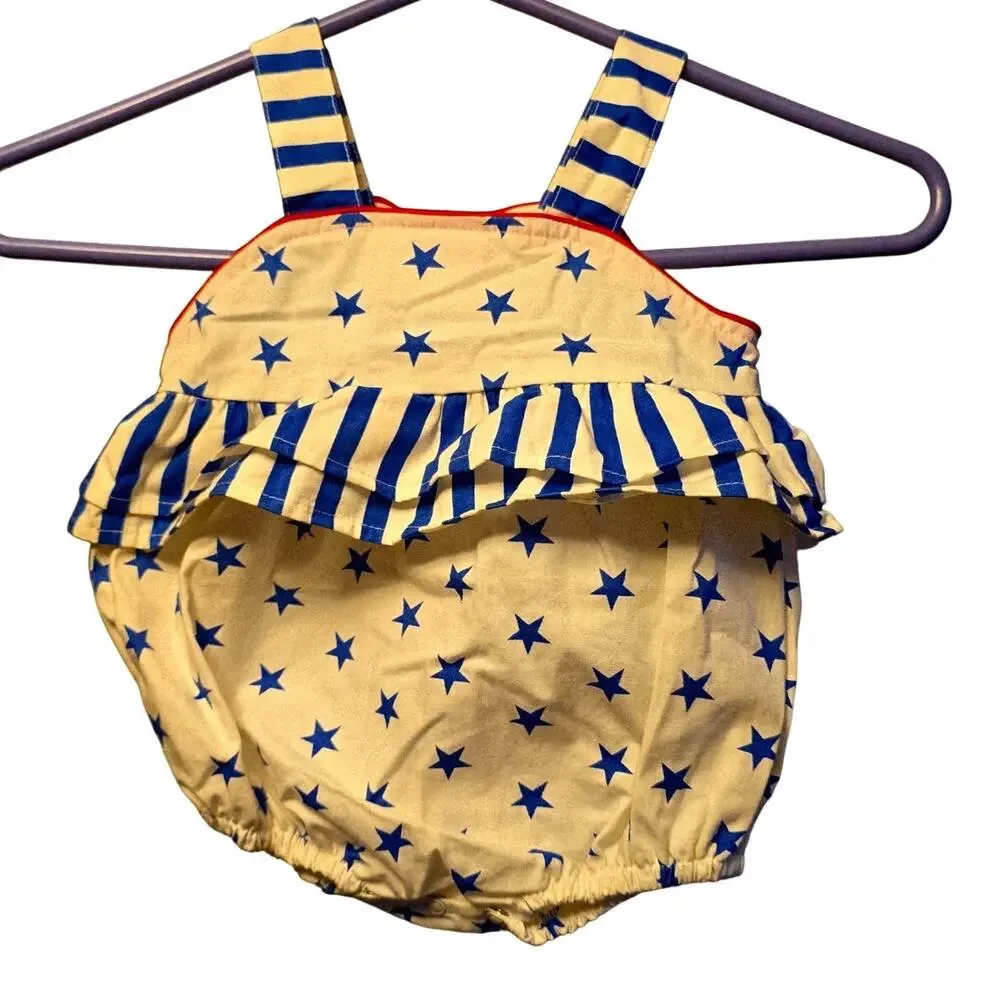 Vintage Hush Puppies nautical sailor baby jumpsuit size 3-6 months